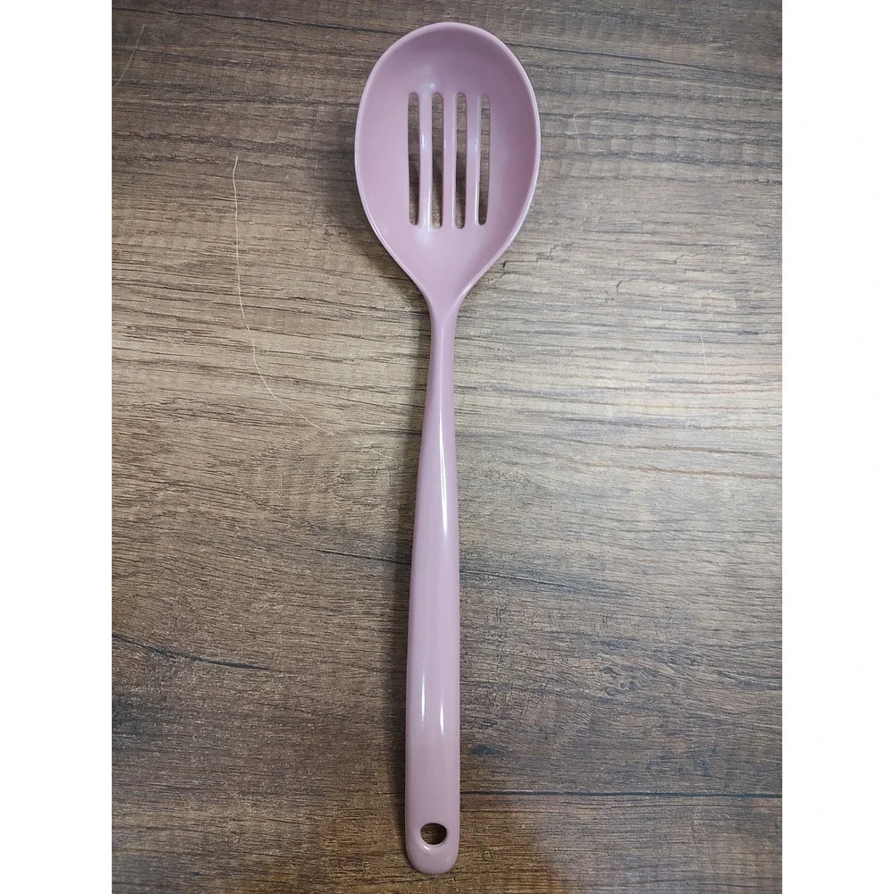 COPCO Mauve Melamine Plastic Slotted Serving Spoon Kitchen Utensil 645 USA U66